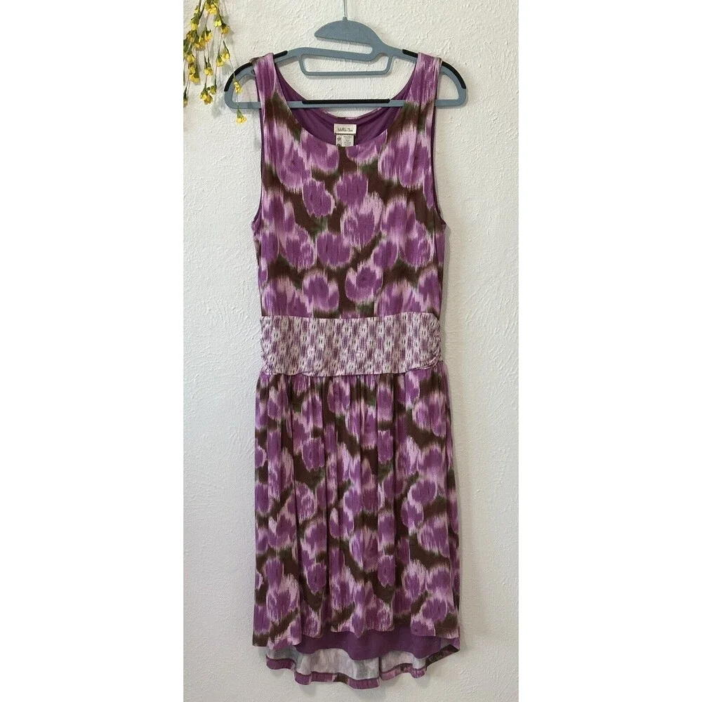 Matilda Jane Women Sz L Hello Lovely Adore Me Purple Brown Knit Dress Feminine